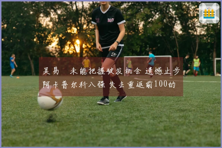 吴易昺未能把握破发机会 遗憾止步阿卡普尔科八强 失去重返前100的机会